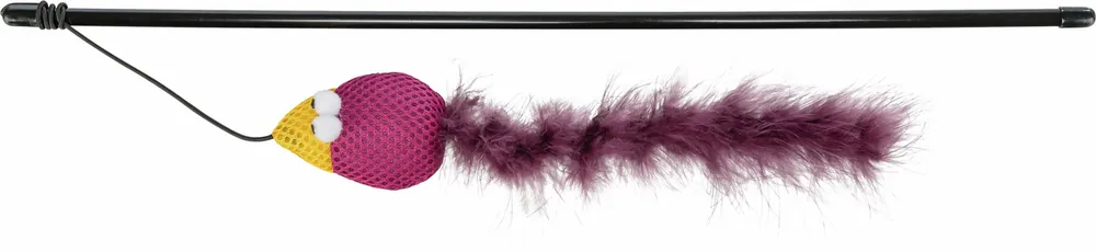 Neu Im Sortiment TRIXIE Spielangel mit Vogel und Federn 50 cm